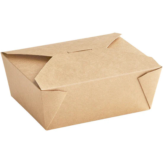 6.75" x 5.43 x 2.5" #8 Kraft Paper Folding Carton, 200/Case - 94008
