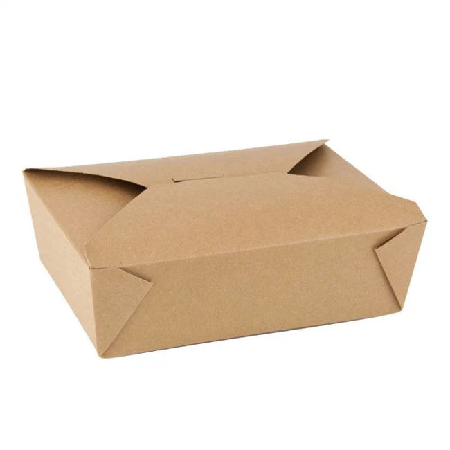8.75" x 6.5" x 3.5" #4 Kraft Paper Folding Carton, 160/Case - 94004